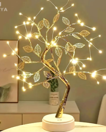 LED Rose Leaf Table Lamp USB Christmas Tree Fairy Light Night Lights Home DIY Party Wedding Bedroom Decoration Mother's Day Gift
