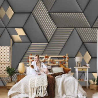 Custom Faux leather diamond soft bag mural wallpapers for living room bedroom background wall paper Home Decoration art Stickers